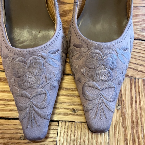 Nine West First Dance Vintage Pumps Satin Heels - Picture 5 of 13